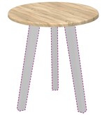 VidaXL Tafelblad Sonoma eiken 40 x 40 x 1,5 cm Bewerkt hout