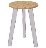 VidaXL Tafelblad artisanaal eikenkleurig 30 x 30 x 1,5 cm Bewerkt hout