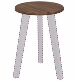 VidaXL Tafelblad bruin eikenkleur 30 x 30 x 1,5 cm Bewerkt hout