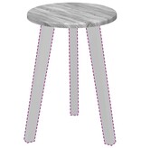 VidaXL Tafelblad Grijs Sonoma 30 x 30 x 1,5 cm Bewerkt hout