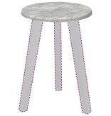 VidaXL Tafelblad Betongrijs 30 x 30 x 1,5 cm Bewerkt hout