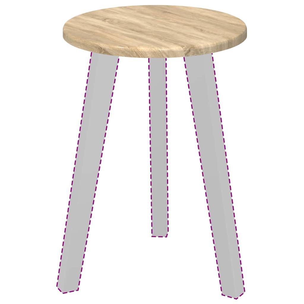 VidaXL Tafelblad Sonoma eiken 30 x 30 x 1,5 cm Bewerkt hout