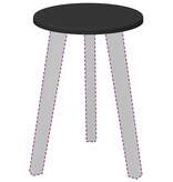 VidaXL Tafelblad Zwart 30 x 30 x 1,5 cm Bewerkt hout