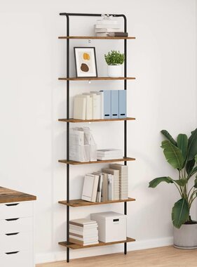 VidaXL Boekenkast Oud hout 60 x 24 x 203 cm Bewerkt hout