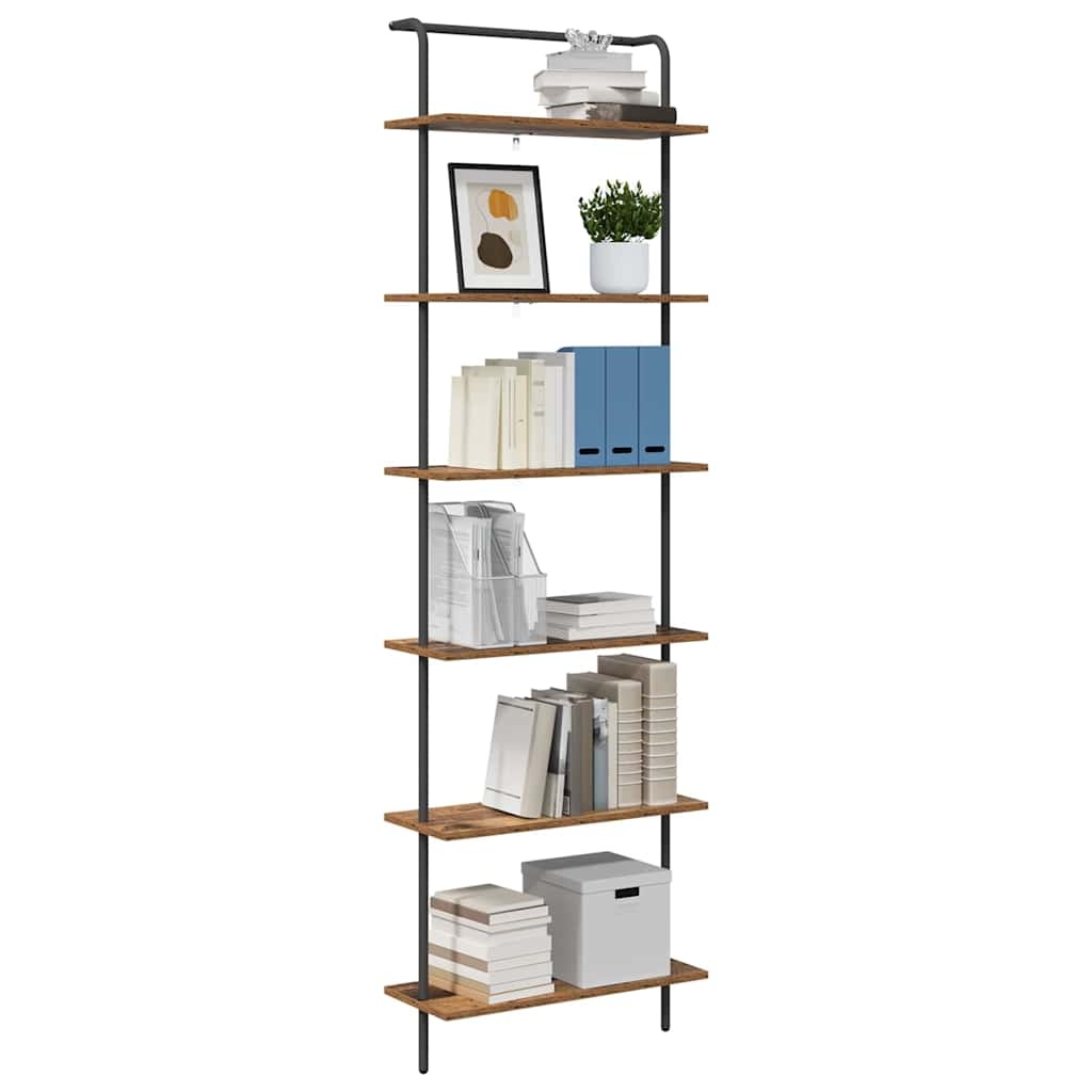VidaXL Boekenkast Oud hout 60 x 24 x 203 cm Bewerkt hout