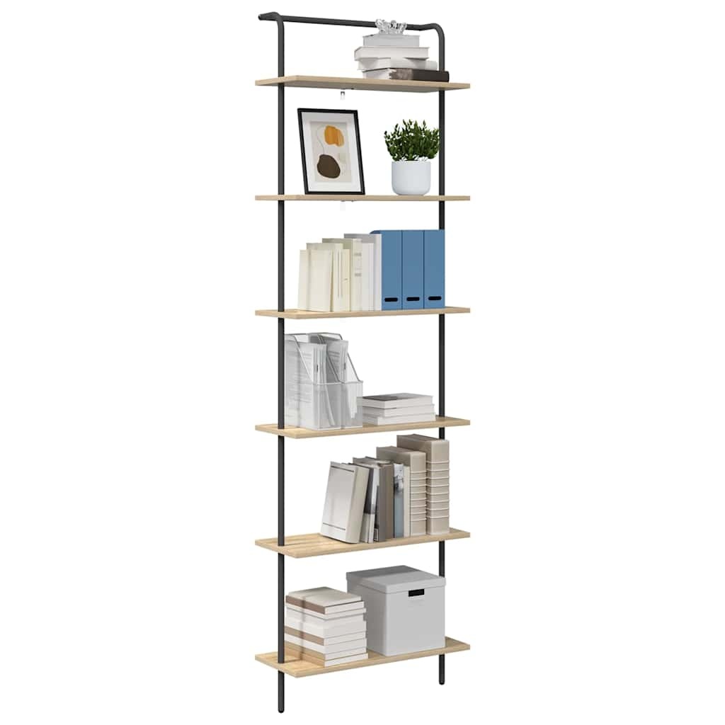 VidaXL Boekenkast Sonoma eiken 60 x 24 x 203 cm Bewerkt hout