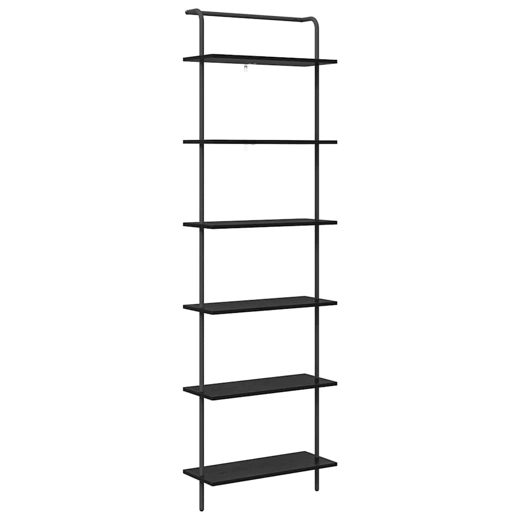 VidaXL Boekenkast Zwart eiken 60 x 24 x 203 cm Bewerkt hout