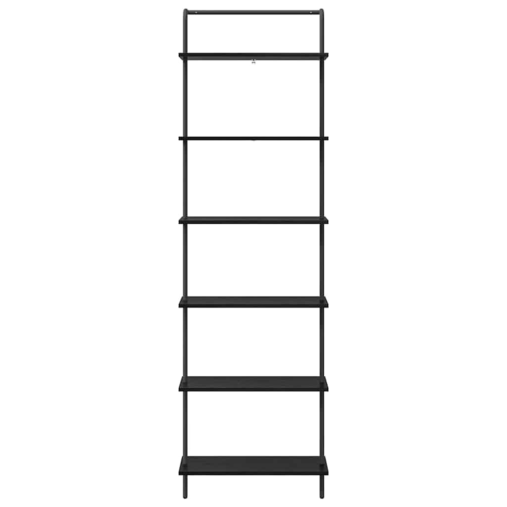 VidaXL Boekenkast Zwart eiken 60 x 24 x 203 cm Bewerkt hout