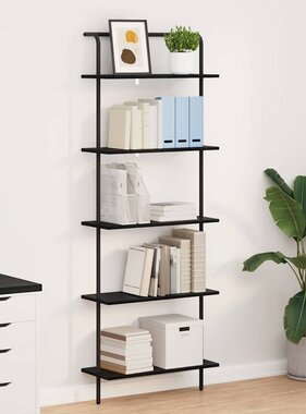 VidaXL Boekenkast Zwart eiken 60 x 24 x 168 cm Bewerkt hout