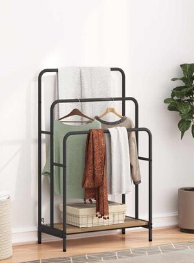 VidaXL Kledingrek met plank artisanaal eikenkleurig 60 x 30 x 100.5 cm