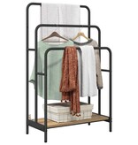 VidaXL Kledingrek met plank artisanaal eikenkleurig 60 x 30 x 100.5 cm