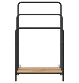 VidaXL Kledingrek met plank artisanaal eikenkleurig 60 x 30 x 100.5 cm