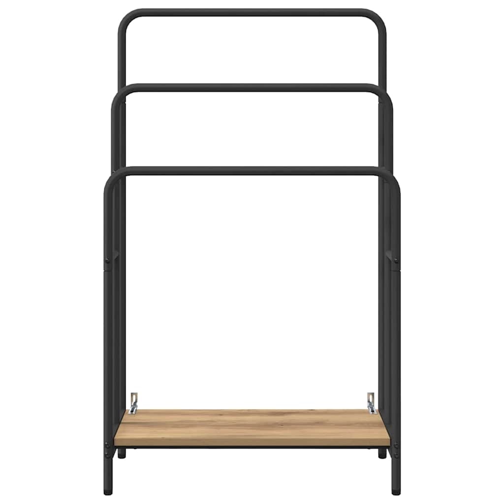 VidaXL Kledingrek met plank artisanaal eikenkleurig 60 x 30 x 100.5 cm