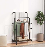 VidaXL Kledingrek met plank Rook eik 60 x 30 x 100.5 cm Bewerkt hout