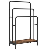 VidaXL Kledingrek met plank Rook eik 60 x 30 x 100.5 cm Bewerkt hout