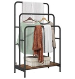 VidaXL Kledingrek met plank Rook eik 60 x 30 x 100.5 cm Bewerkt hout