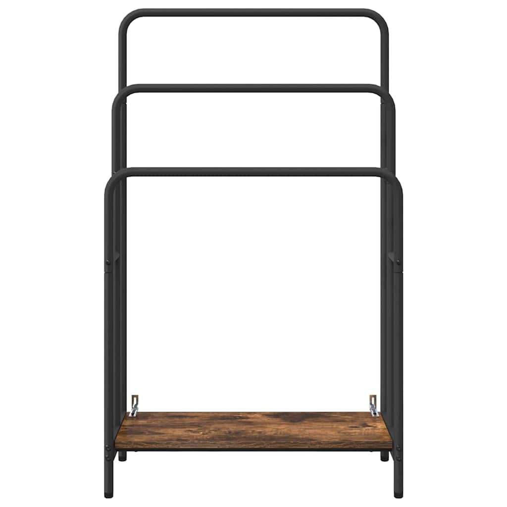 VidaXL Kledingrek met plank Rook eik 60 x 30 x 100.5 cm Bewerkt hout