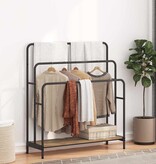 VidaXL Kledingrek met plank artisanaal eikenkleurig 90 x 30 x 100,5 cm