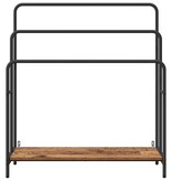 VidaXL Kledingrek met plank Oud hout 90 x 30 x 100,5 cm Bewerkt hout