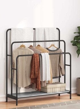 VidaXL Kledingrek Grijs sonoma 90 x 30 x 100,5 cm Bewerkt hout