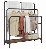 VidaXL Kledingrek Gerookt eiken 90 x 30 x 100,5 cm Bewerkt hout