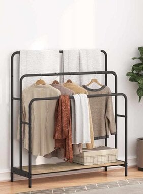 VidaXL Kledingrek Sonoma eiken 90 x 30 x 100,5 cm Bewerkt hout