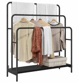 VidaXL Kledingrek Zwart eiken 90 x 30 x 100,5 cm Bewerkt hout