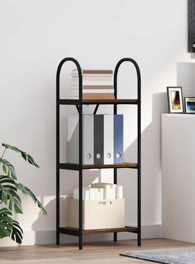 VidaXL Boekenkast Gerookt eiken 40 x 30 x 109 cm Bewerkt hout