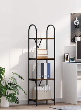 VidaXL Boekenkast Gerookt eiken 40 x 30 x 146 cm Bewerkt hout