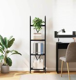 VidaXL Boekenkast Zwart eiken 40 x 30 x 146 cm Bewerkt hout