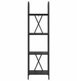 VidaXL Boekenkast Zwart eiken 40 x 30 x 146 cm Bewerkt hout