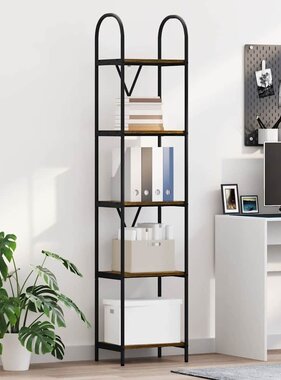 VidaXL Boekenkast Gerookt eiken 40 x 30 x 183 cm Bewerkt hout