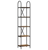 VidaXL Boekenkast Gerookt eiken 40 x 30 x 183 cm Bewerkt hout