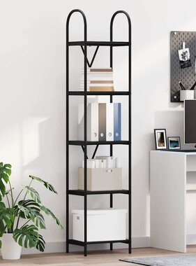 VidaXL Boekenkast Zwart eiken 40 x 30 x 183 cm Bewerkt hout