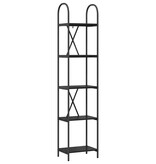 VidaXL Boekenkast Zwart eiken 40 x 30 x 183 cm Bewerkt hout