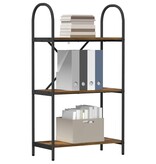 VidaXL Boekenkast Gerookt eiken 60 x 30 x 109 cm Bewerkt hout