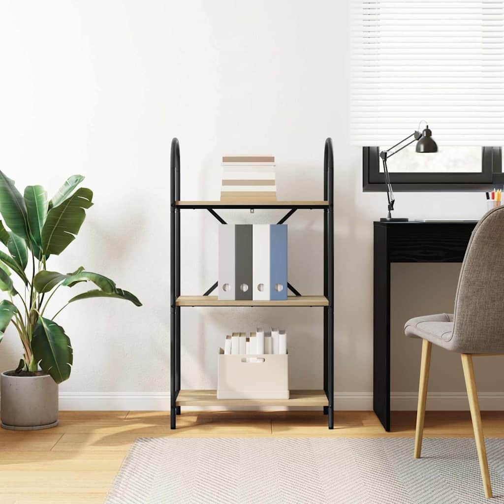 VidaXL Boekenkast Sonoma eiken 60 x 30 x 109 cm Bewerkt hout