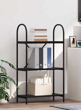 VidaXL Boekenkast Zwart eiken 60 x 30 x 109 cm Bewerkt hout