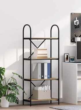 VidaXL Boekenkast artisanaal eikenkleurig 60 x 30 x 146 cm