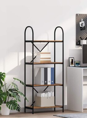 VidaXL Boekenkast Oud hout 60 x 30 x 146 cm Bewerkt hout