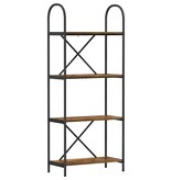 VidaXL Boekenkast Gerookt eiken 60 x 30 x 146 cm Bewerkt hout