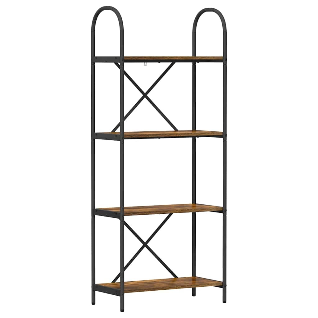 VidaXL Boekenkast Gerookt eiken 60 x 30 x 146 cm Bewerkt hout