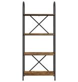 VidaXL Boekenkast Gerookt eiken 60 x 30 x 146 cm Bewerkt hout