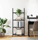 VidaXL Boekenkast Zwart eiken 60 x 30 x 146 cm Bewerkt hout