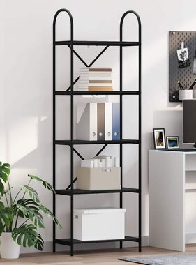 VidaXL Boekenkast Zwart eiken 60 x 30 x 183 cm Bewerkt hout