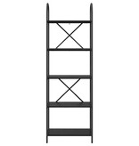 VidaXL Boekenkast Zwart eiken 60 x 30 x 183 cm Bewerkt hout