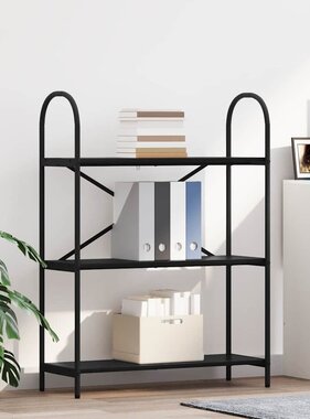 VidaXL Boekenkast Zwart eiken 80 x 30 x 109 cm Bewerkt hout