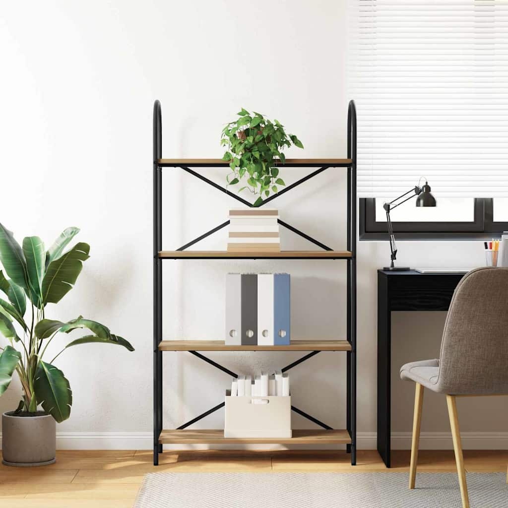 VidaXL Boekenkast artisanaal eikenkleurig 80 x 30 x 146 cm