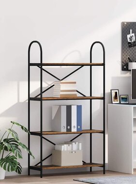 VidaXL Boekenkast Oud hout 80 x 30 x 146 cm Bewerkt hout