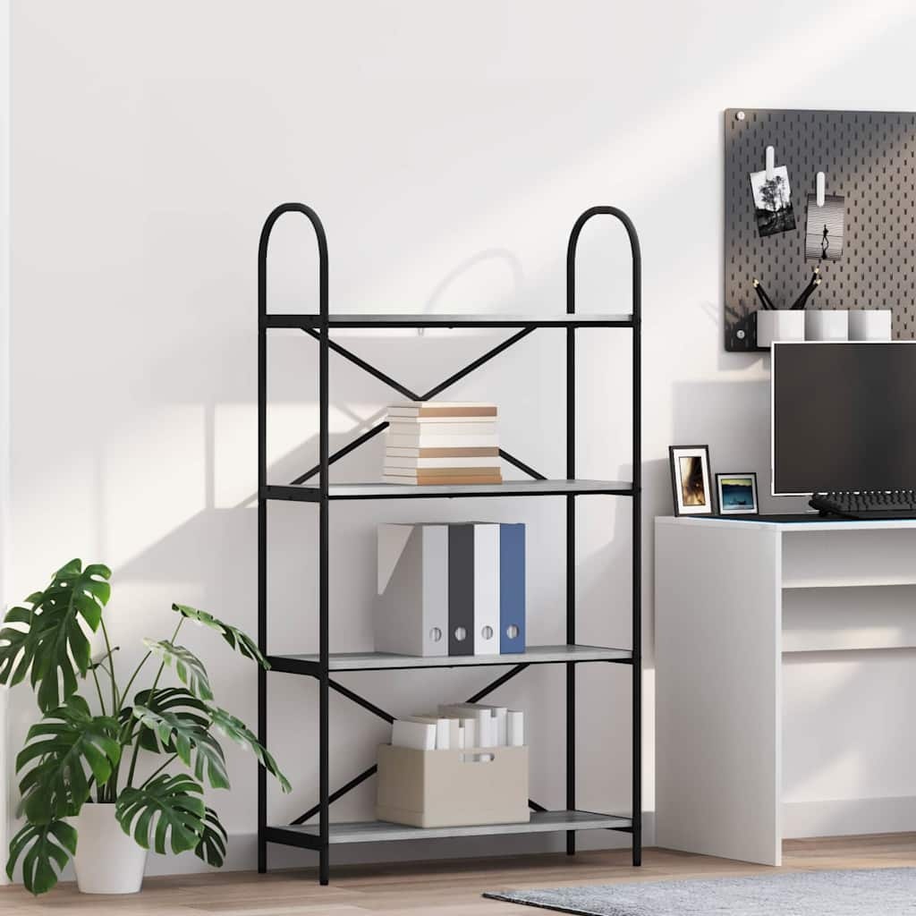 VidaXL Boekenkast Grijs sonoma 80 x 30 x 146 cm Bewerkt hout